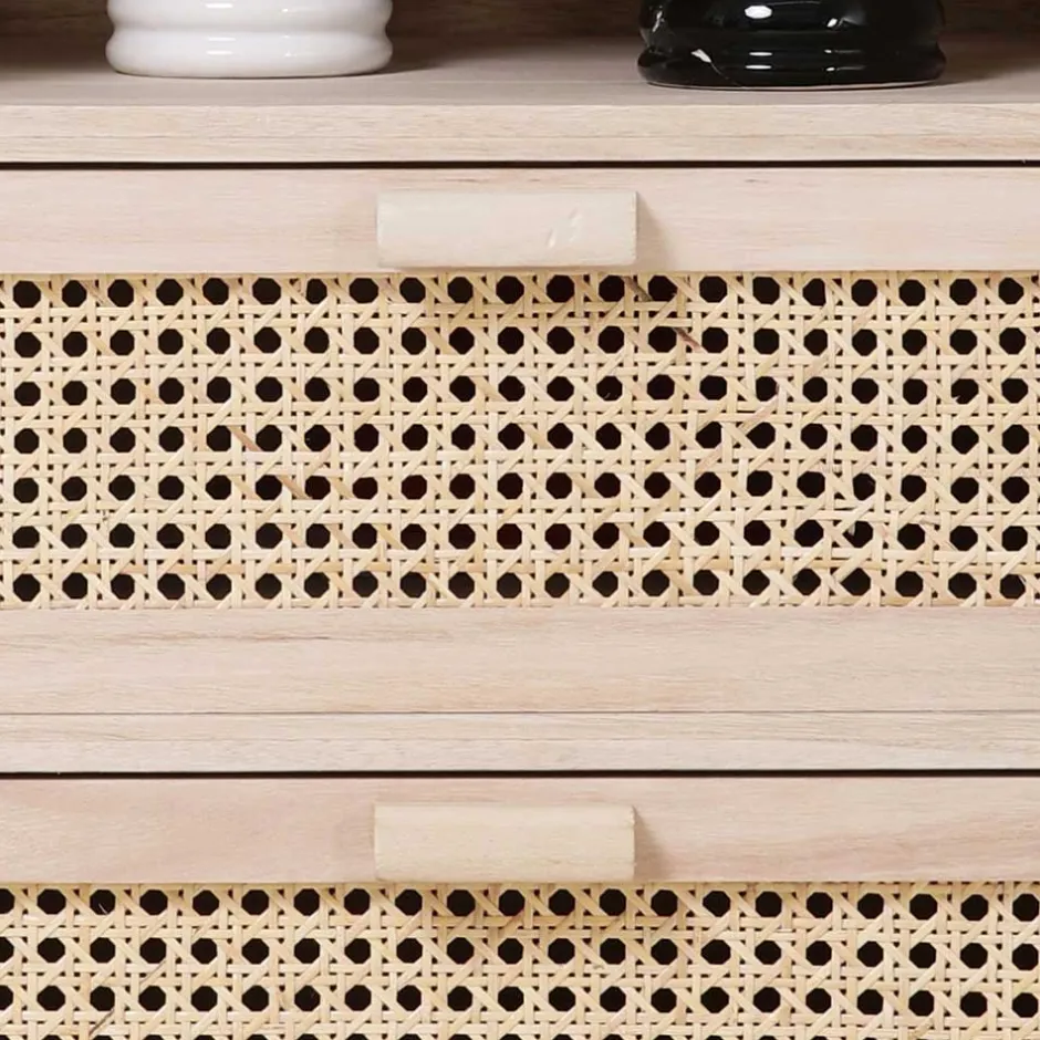 Wohnen 40x68x36 Kleine Kommode mit Fach & 2 Schubladen - Oncinasa