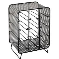 Wohnen 30x46x24 Kleines Flaschenregal in Schwarz - Selvas