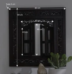 80x90x5 Kolonialstil Spiegel mit zwei Türen - Islando^Wohnen Sale
