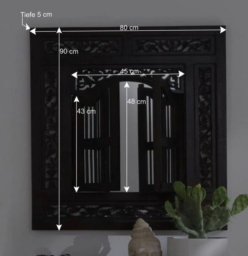 80x90x5 Kolonialstil Spiegel mit zwei Türen - Islando^Wohnen Sale