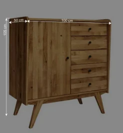 100x105x50 Kombi Kommode im modernen Retro Look - Hardus^Wohnen Outlet