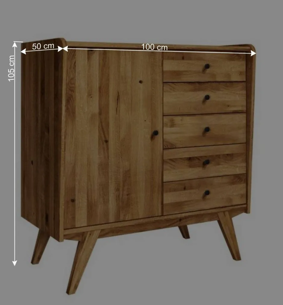 100x105x50 Kombi Kommode im modernen Retro Look - Hardus^Wohnen Outlet