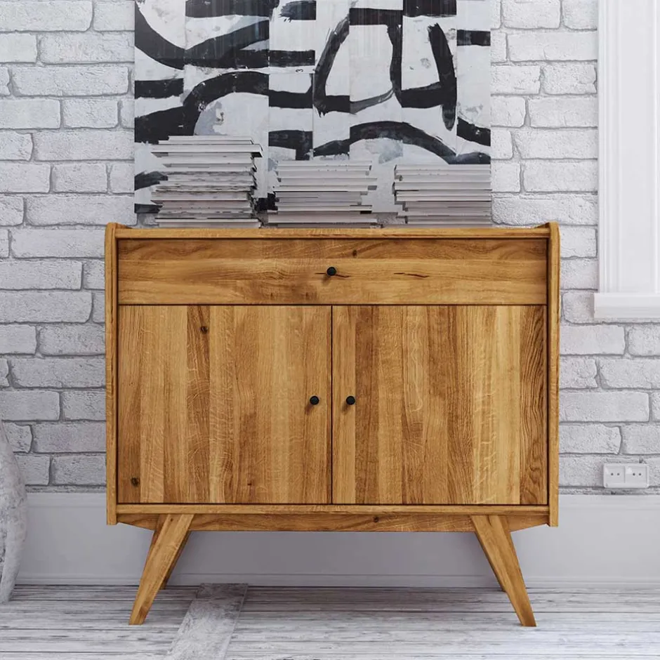 100x90x50 Kombi-Kommode aus Wildeiche Holz - Hardus^Wohnen Discount