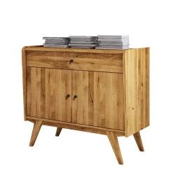100x90x50 Kombi-Kommode aus Wildeiche Holz - Hardus^Wohnen Discount