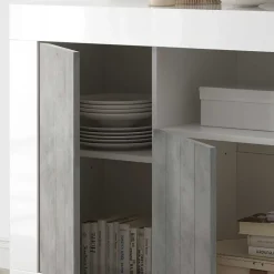 Wohnen 138x86x43 Kommode in Dekor Beton - Niris