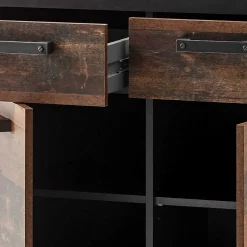 Wohnen 92x104x40 Kommode in Holzoptik Antik & Grau - Timuras I