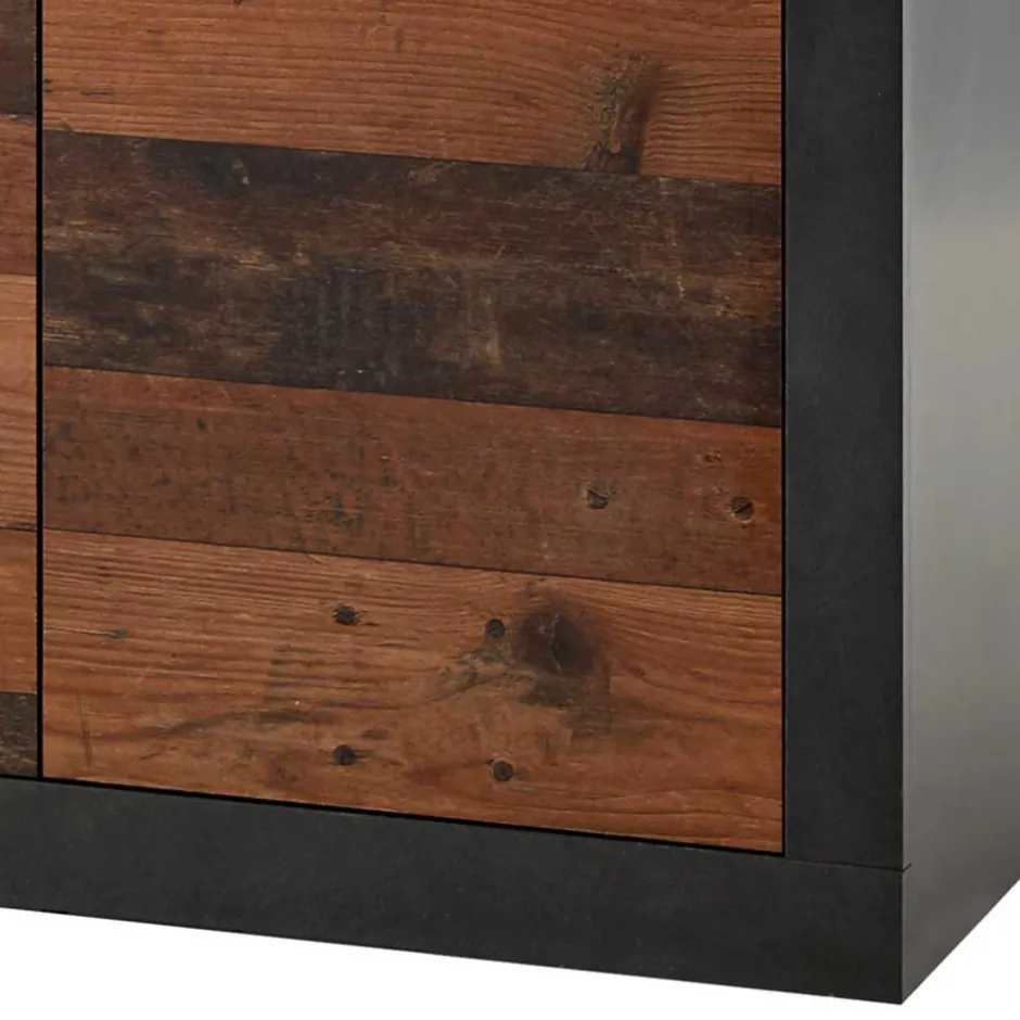 Wohnen 92x104x40 Kommode in Holzoptik Antik & Grau - Timuras I