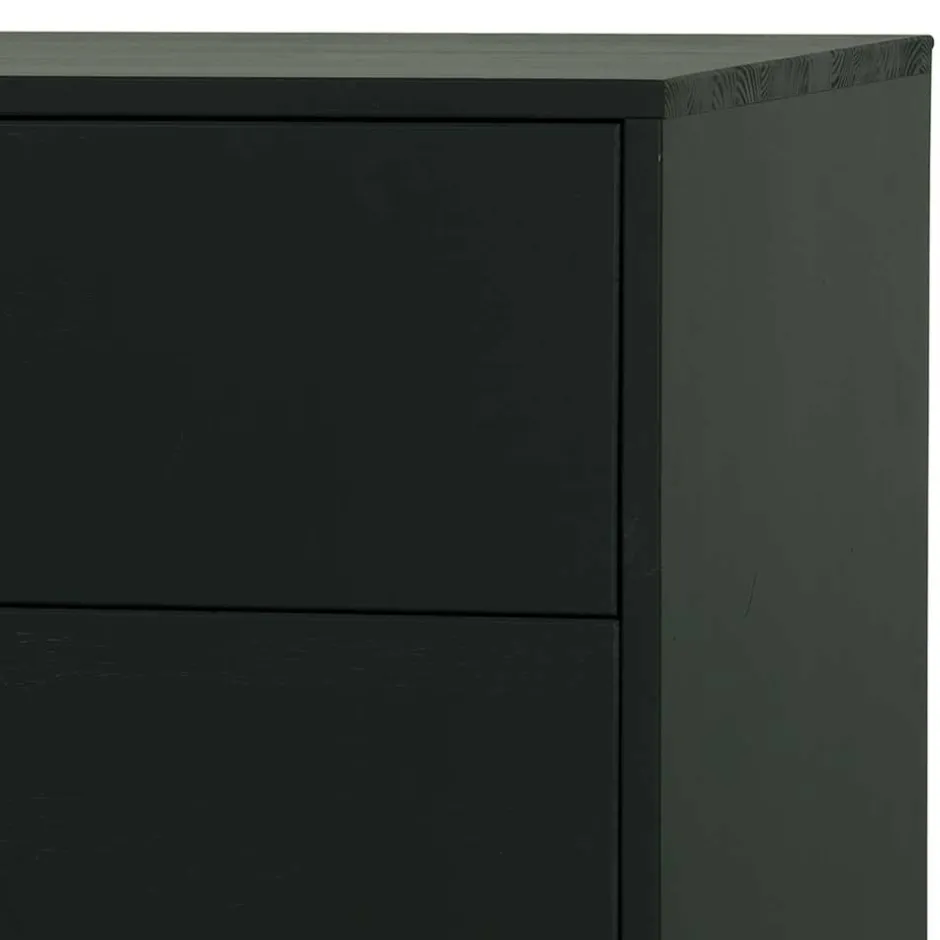 Wohnen 94x93x52 Kommode in Schwarz - Kitchin