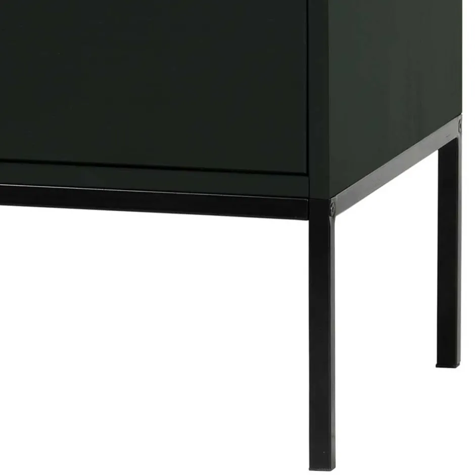Wohnen 94x93x52 Kommode in Schwarz - Kitchin