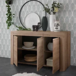 138x81x42 Kommode mit drei Türen - Karika^Wohnen New