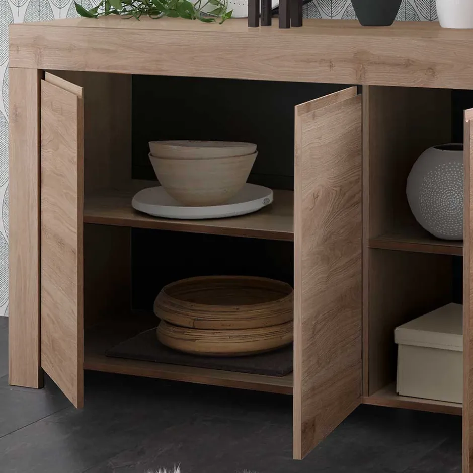 138x81x42 Kommode mit drei Türen - Karika^Wohnen New