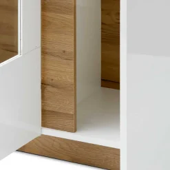Wohnen 138x91x40 Kommode mit Glas 3-türig - Myrda
