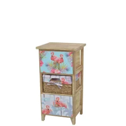 Wohnen 30x58x30 Kommode mit Korb Wasserhyazinthe - Laruis