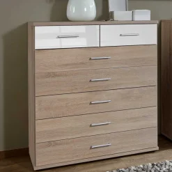 Wohnen 90x103x40 Kommode mit sieben Schubladen - Fabricus