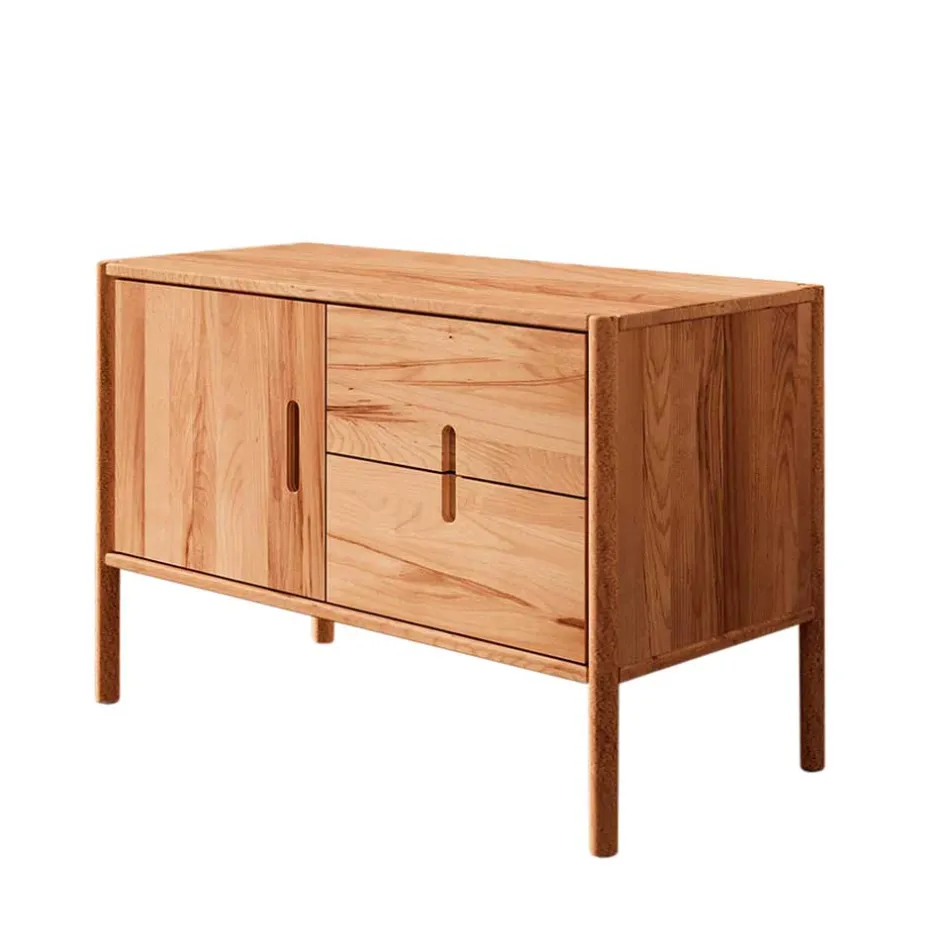 Wohnen 97x64x46 Kommode mit Tür & zwei Schubladen - Indrya