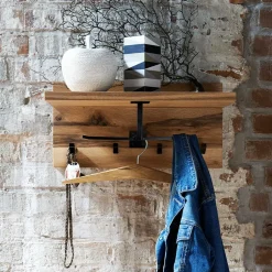 50x25x30 Kompakte Hängegarderobe aus Balkeneiche - Alsbetas^Wohnen Sale