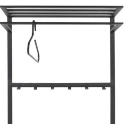 Wohnen 70x178x29 Kompaktgarderobe aus Stahl in Schwarz - Cellja