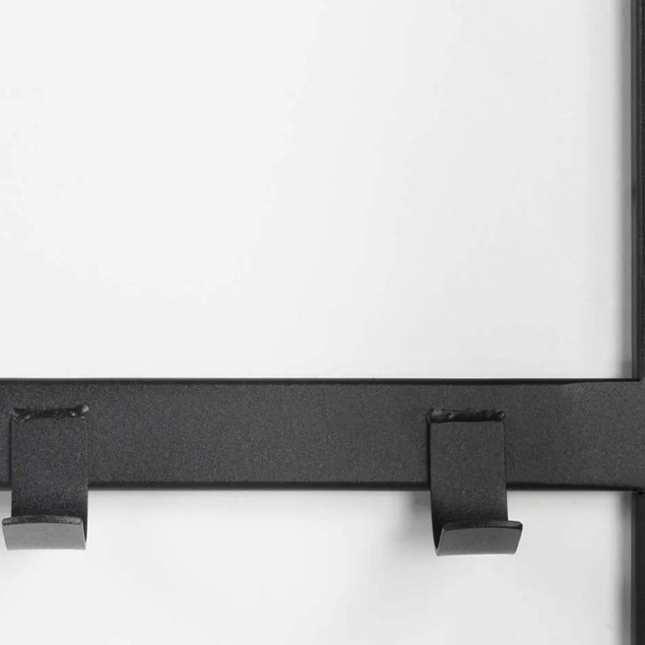 Wohnen 70x178x29 Kompaktgarderobe aus Stahl in Schwarz - Cellja