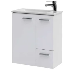 Wohnen 50x60x25 Komplett-Waschtisch in Weiß - Ernossi