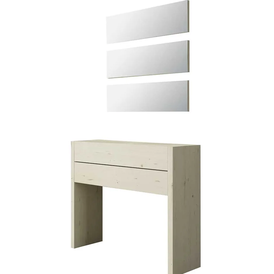 Wohnen 87x145x29 Konsolentisch & Spiegel Set - Inegrados (vierteilig)