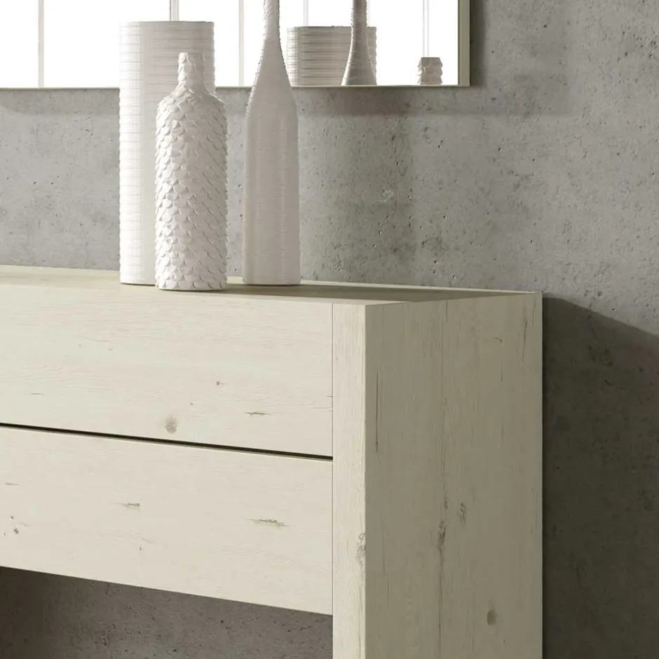 Wohnen 87x145x29 Konsolentisch & Spiegel Set - Inegrados (vierteilig)