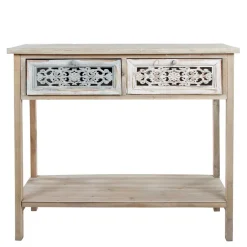 Wohnen 85x77x37 Konsolentisch im Shabby Chic aus Tanne - Pontecuna