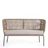 135x80x65 Kordelgeflecht Sofa mit Sitzpolster - Membres^Wohnen New