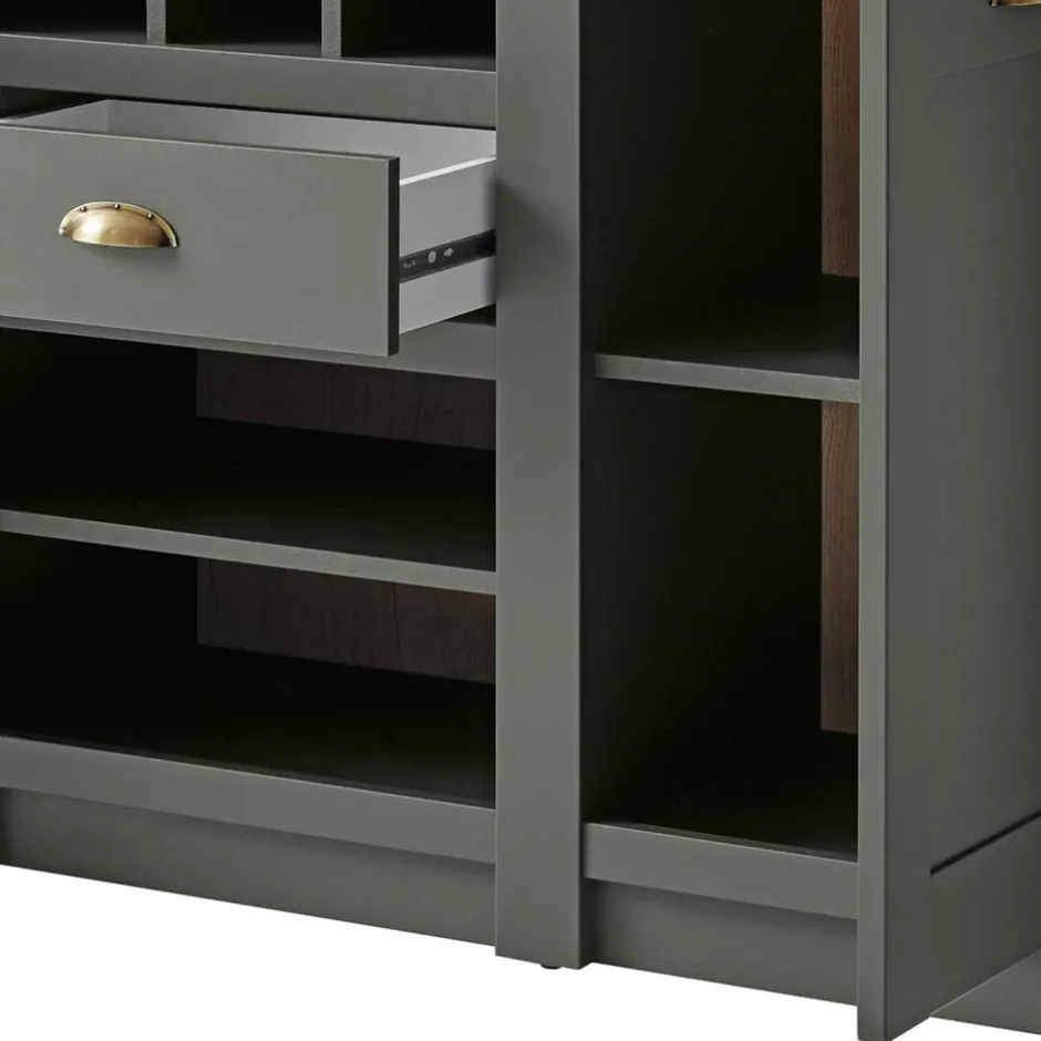 152x83x45 Landhaus Anrichte in Graugrün - Eylan^Wohnen Best