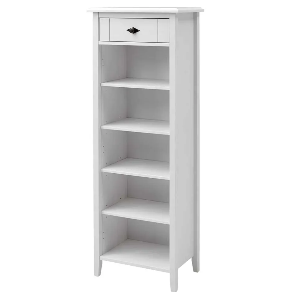 Wohnen 55x149x35 Landhaus Badregal in Weiß - Satumare