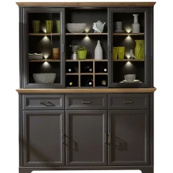 Wohnen 164x204x48 Landhaus Buffet mit LED Licht - Thumbs