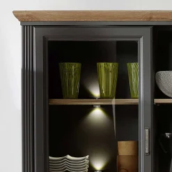 Wohnen 164x204x48 Landhaus Buffet mit LED Licht - Thumbs