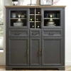 Wohnen 143x150x42 Landhaus Highboard mit Flaschen Regal - Thumbs
