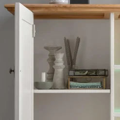 113x134x45 Landhaus Highboard mit Glas-Einsatz - Henry^Wohnen Outlet