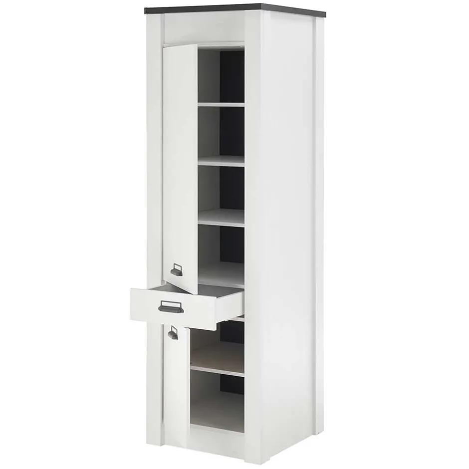 62x201x64 Landhaus Küchenschrank in Weiß - Eture^Wohnen Sale