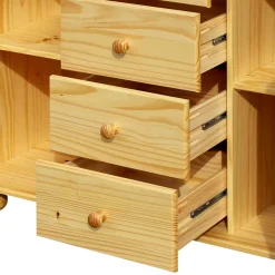 Wohnen 119x81x38 Landhaus Kombi Kommode mit Kugelfüßen - Kascanu