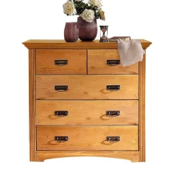 94x89x39 Landhaus Kommode in Kiefer Natur - Vocoja^Wohnen Online