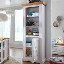 79x200x42 Landhaus Regal mit Tür & 3 Fächern - Envicron^Wohnen Best