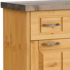 Wohnen 85x109x37 Landhaus Schuhkommode aus Kiefer - Ostanzia