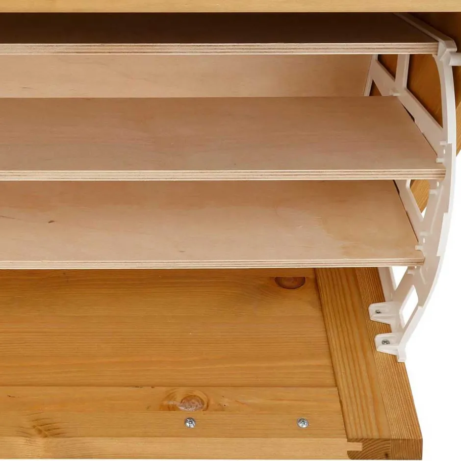 Wohnen 85x109x37 Landhaus Schuhkommode aus Kiefer - Ostanzia