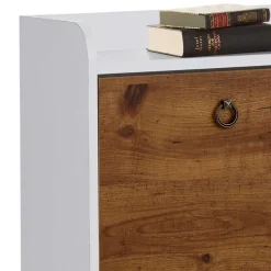 Wohnen 92x100x25 Landhaus Schuhschrank mit 4 Klappen - Volbra