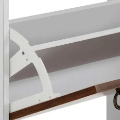 Wohnen 92x100x25 Landhaus Schuhschrank mit 4 Klappen - Volbra