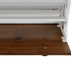 Wohnen 92x100x25 Landhaus Schuhschrank mit 4 Klappen - Volbra