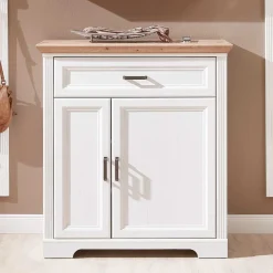 Wohnen 93x102x41 Landhaus Schuhschrank mit Schublade - Nurelcas