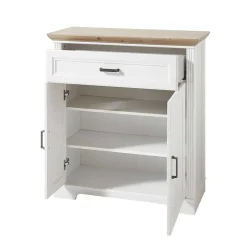 Wohnen 93x102x41 Landhaus Schuhschrank mit Schublade - Nurelcas