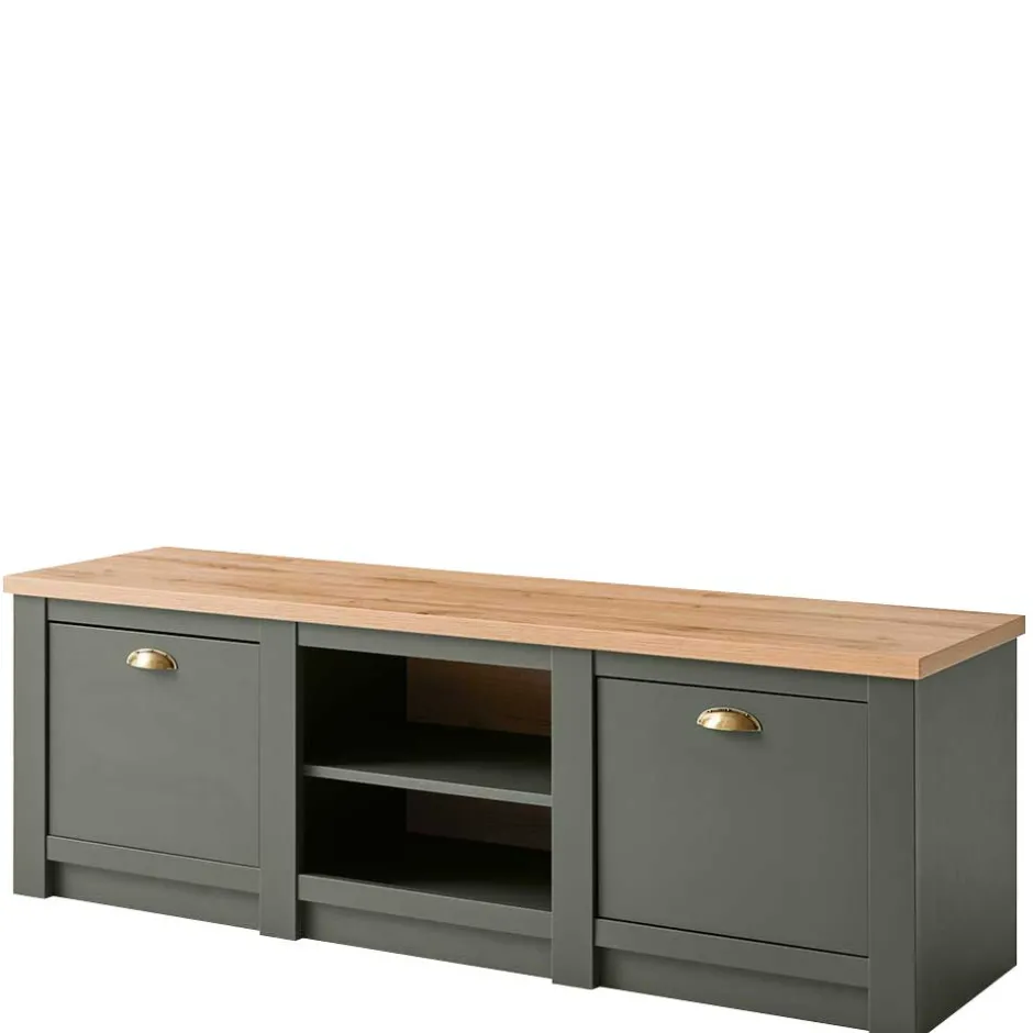 Wohnen 152x51x45 Landhaus TV Board in Graugrün - Eylan