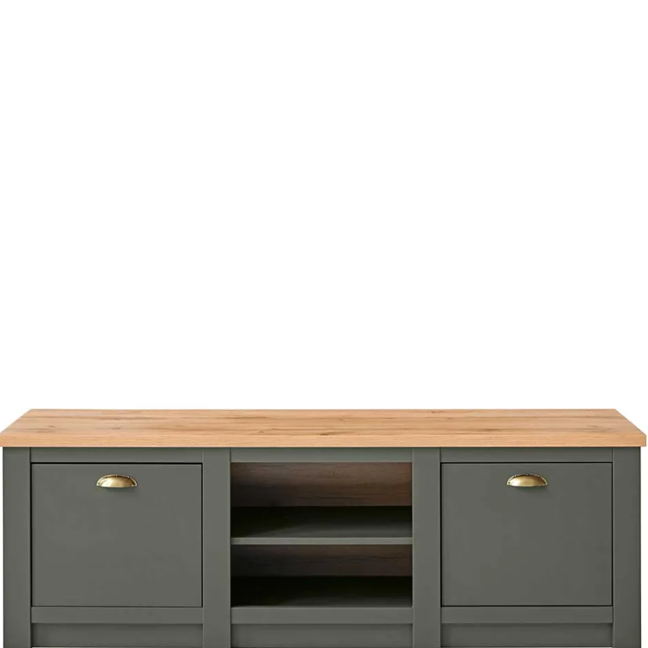 Wohnen 152x51x45 Landhaus TV Board in Graugrün - Eylan