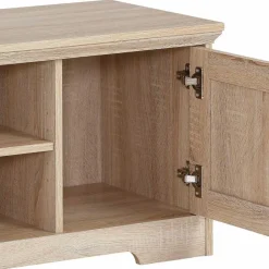 Wohnen 120x45x40 Landhaus TV Element in Eiche Holzdekor - Rienva