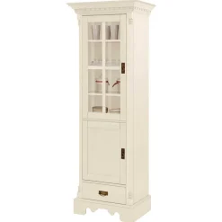 70x203x45 Landhaus Vitrine in Creme - Rospus^Wohnen