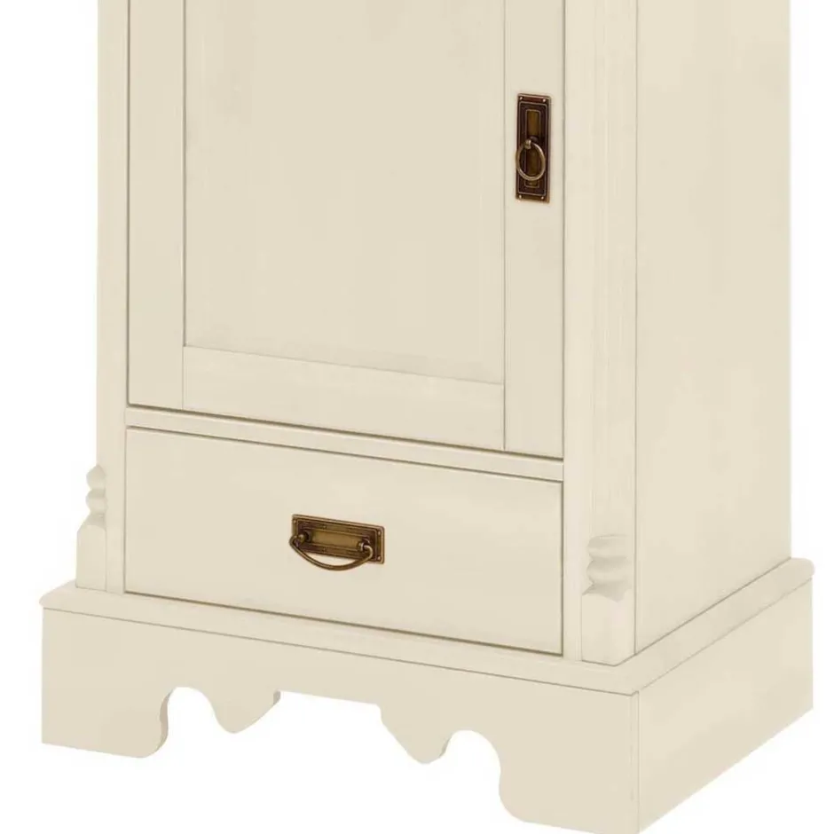 70x203x45 Landhaus Vitrine in Creme - Rospus^Wohnen