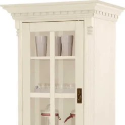 70x203x45 Landhaus Vitrine in Creme - Rospus^Wohnen